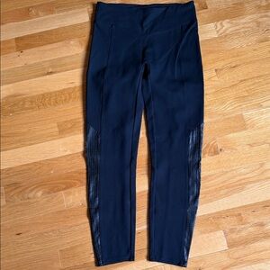 SPANX Black High-Waist Leggings with Mesh Panels